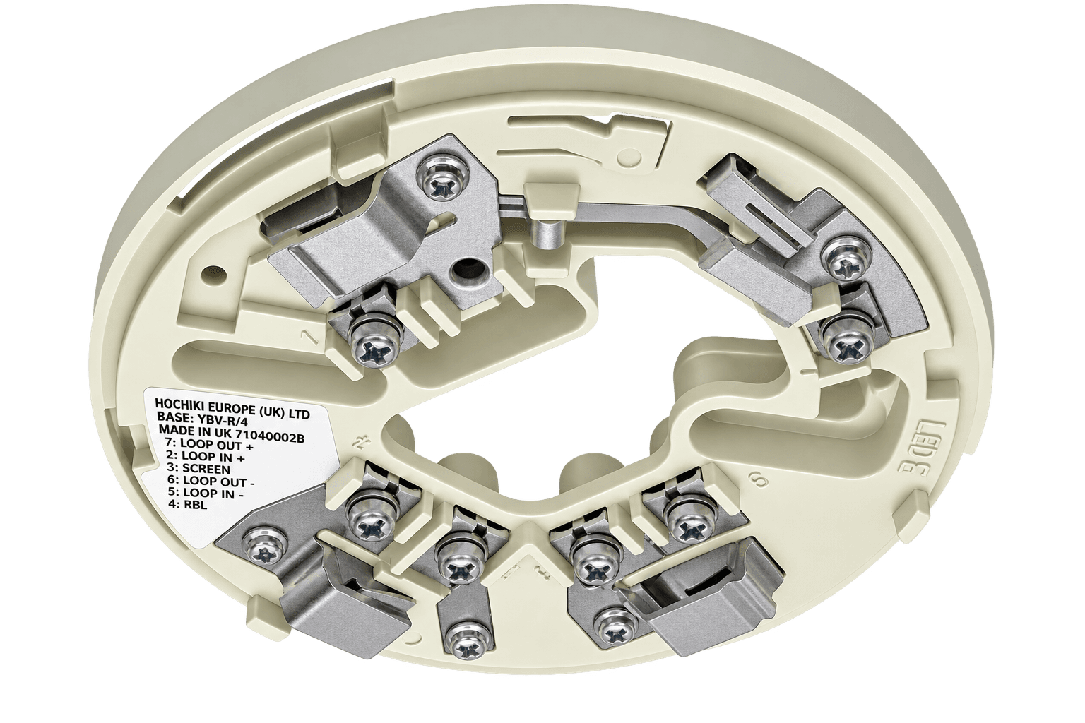 Hochiki YBV-R4M Marine Approved Base for Use with SCI Sensors Ivory