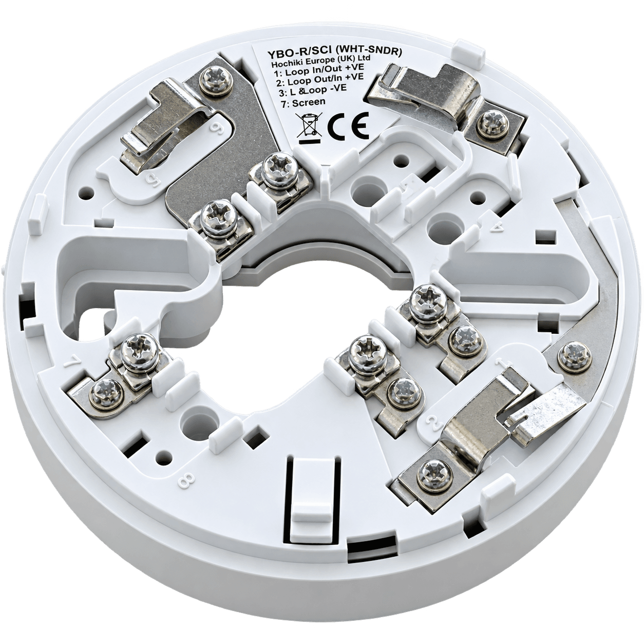 Hochiki YBO-RSCI(WHTSNDR) Short circuit Isolator Base for Wall Sounders White