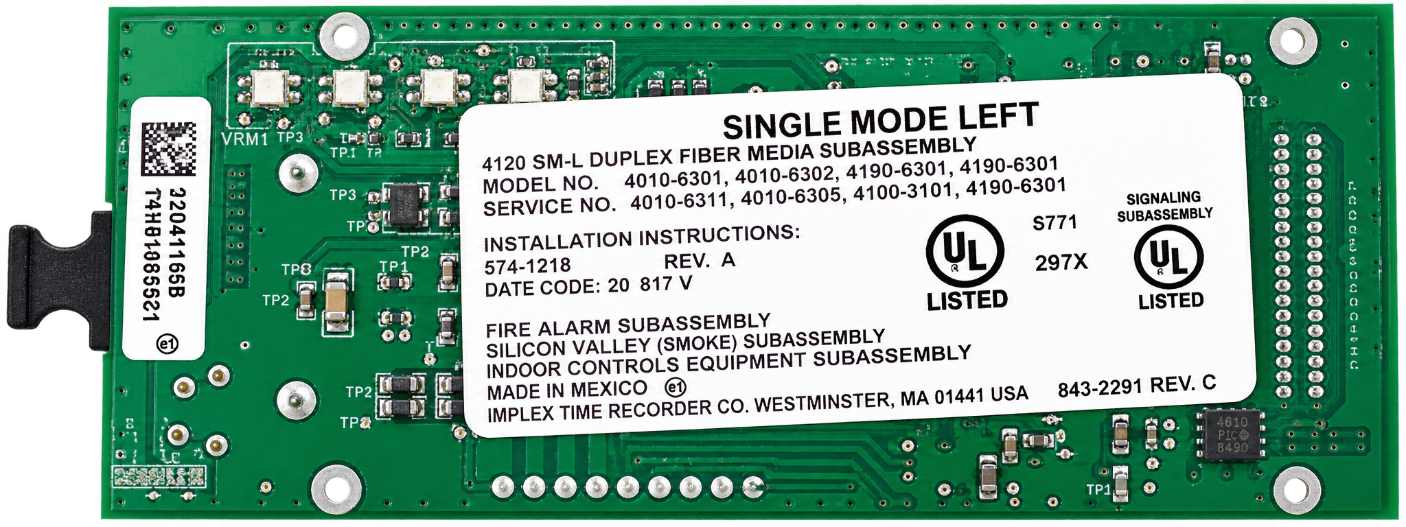 Simplex 4010-6301 (4120 SM-L Duplex Fiber Media)