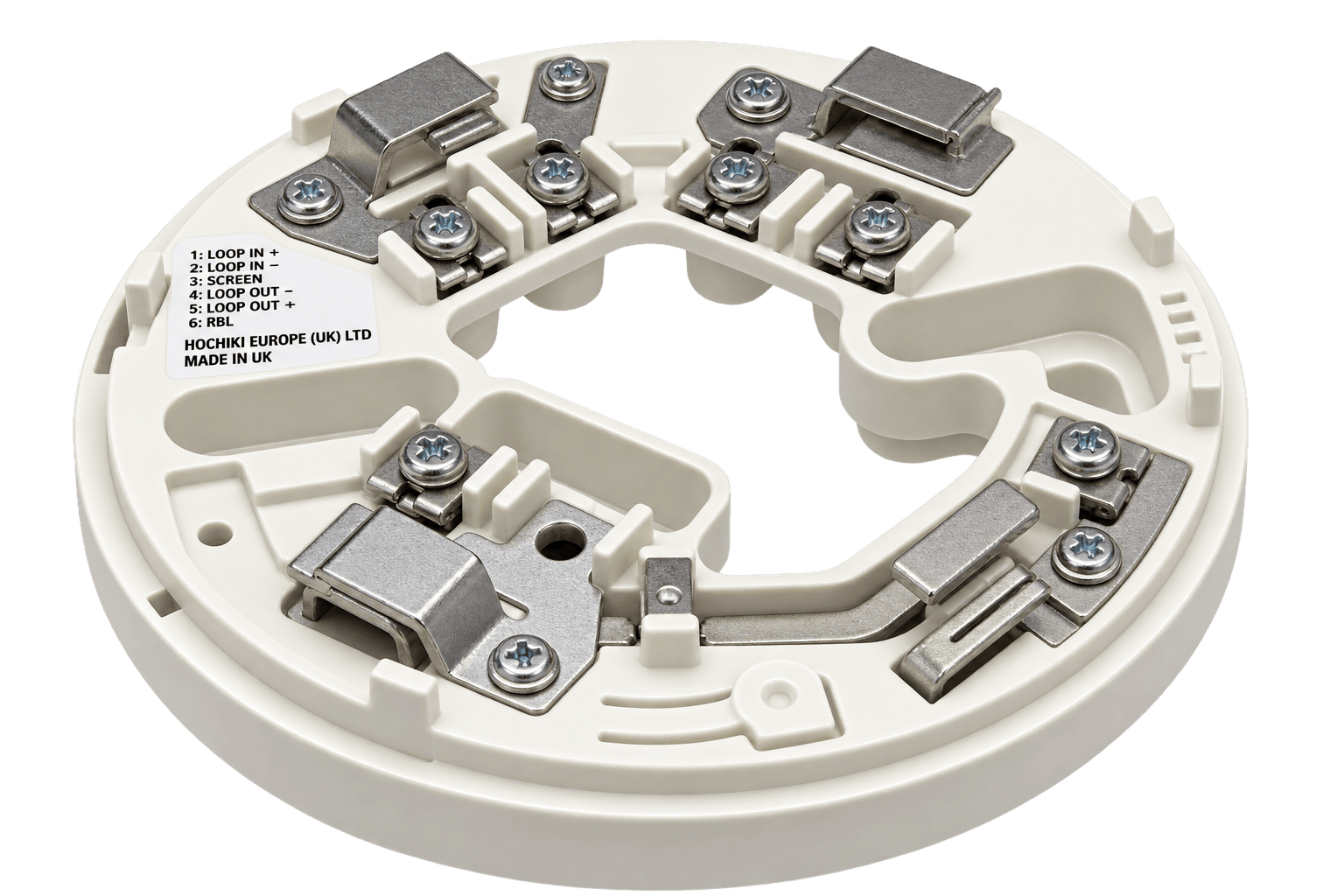 Hochiki YBV-R/4(WHT) Mounting Base for SCI Sensors White