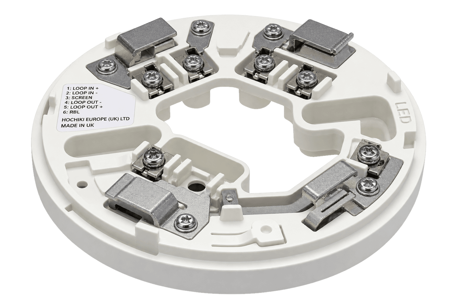 Hochiki YBV-R4M(WHT) Marine Approved Base for Use with SCI Sensors White