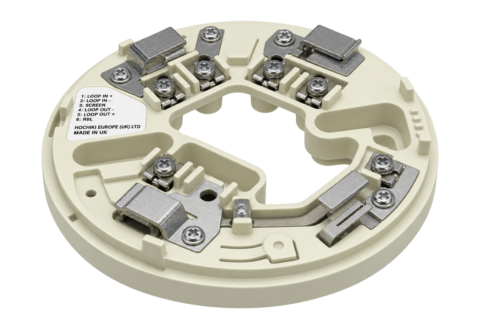 Hochiki YBV-R/4 Mounting Base for SCI Sensor Ivory